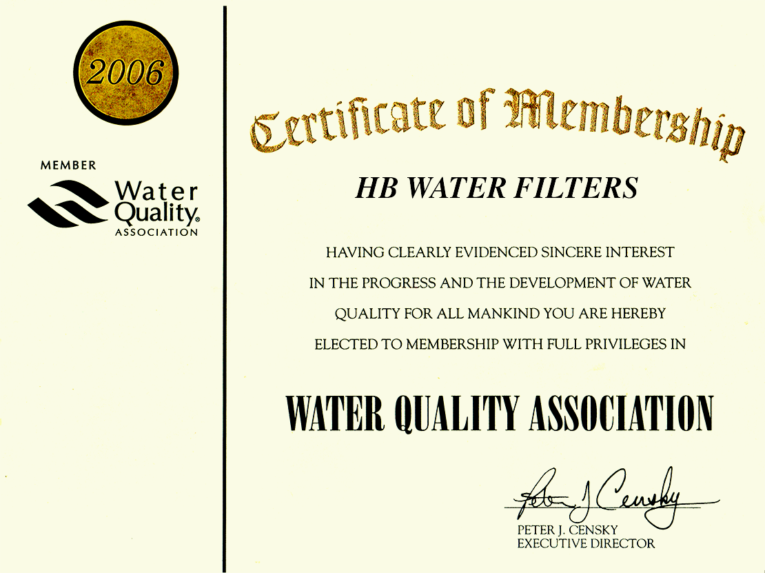 Сертификат WQA